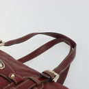 GUCCI GG Canvas Guccissima Boston Bag Leather Red Gold 163290 Auth 195581A-8