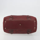 GUCCI GG Canvas Guccissima Boston Bag Leather Red Gold 163290 Auth 195581A-5