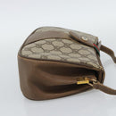 GUCCI GG Supreme Web Sherry Line Bag PVC Beige Gold 116 02 024 Auth 195582-5