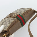GUCCI GG Supreme Web Sherry Line Bag PVC Beige Gold 116 02 024 Auth 195582-6