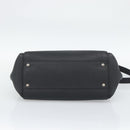 Salvatore Ferragamo Sofia Gancini Hand Bag Leather 2way Black Silver Auth 195584-5