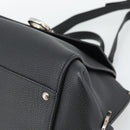 Salvatore Ferragamo Sofia Gancini Hand Bag Leather 2way Black Silver Auth 195584-10