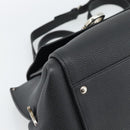 Salvatore Ferragamo Sofia Gancini Hand Bag Leather 2way Black Silver Auth 195584-15