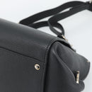 Salvatore Ferragamo Sofia Gancini Hand Bag Leather 2way Black Silver Auth 195584-16