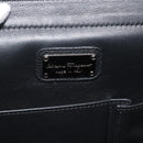 Salvatore Ferragamo Sofia Gancini Hand Bag Leather 2way Black Silver Auth 195584-20