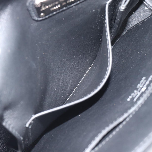 Salvatore Ferragamo Sofia Gancini Hand Bag Leather 2way Black Silver Auth 195584