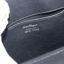 Salvatore Ferragamo Sofia Gancini Hand Bag Leather 2way Black Silver Auth 195584-12