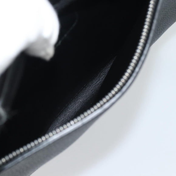 Salvatore Ferragamo Sofia Gancini Hand Bag Leather 2way Black Silver Auth 195584