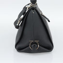Salvatore Ferragamo Sofia Gancini Hand Bag Leather 2way Black Silver Auth 195584-4