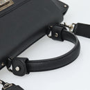 Salvatore Ferragamo Sofia Gancini Hand Bag Leather 2way Black Silver Auth 195584-7