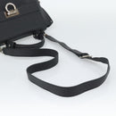 Salvatore Ferragamo Sofia Gancini Hand Bag Leather 2way Black Silver Auth 195584-9