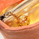 Salvatore Ferragamo Hand Bag Suede Orange Gold Auth 195588-16
