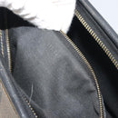 FENDI Pecan Canvas Boston Bag PVC Black Brown Auth 195590-12