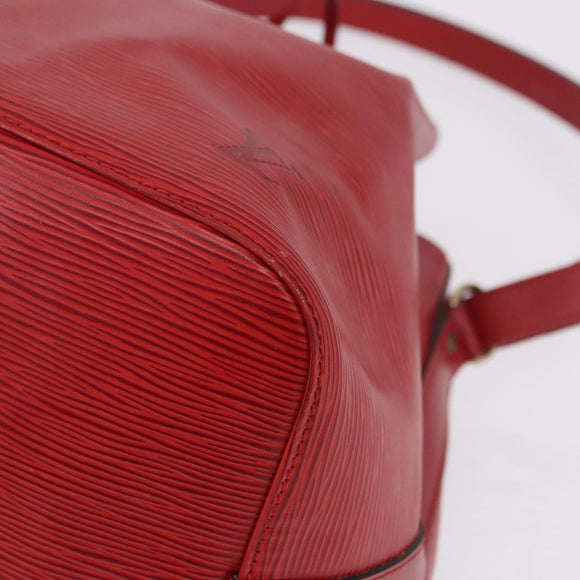 LOUIS VUITTON Epi Petit Noe Shoulder Bag Red M44107 LV Auth 195592A