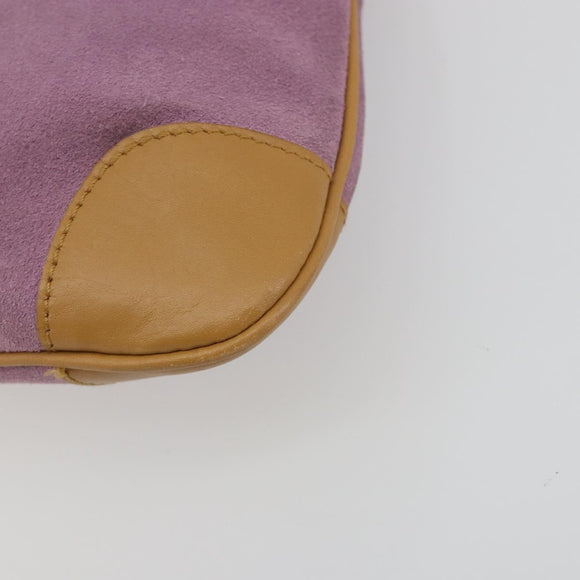GUCCI Chain Shoulder Bag Suede Purple Gold 001 4113 Auth 195593A