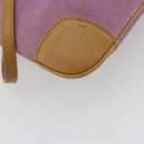 GUCCI Chain Shoulder Bag Suede Purple Gold 001 4113 Auth 195593A-16