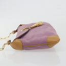 GUCCI Chain Shoulder Bag Suede Purple Gold 001 4113 Auth 195593A-4