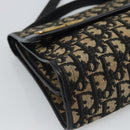 Christian Dior Trotter Canvas Shoulder Bag 2way Navy Gold Auth 195594A-15