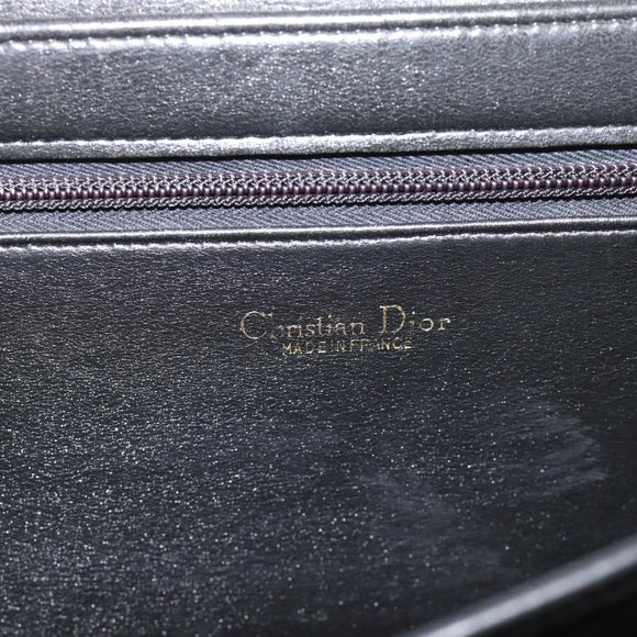 Christian Dior Trotter Canvas Shoulder Bag 2way Navy Gold Auth 195594A