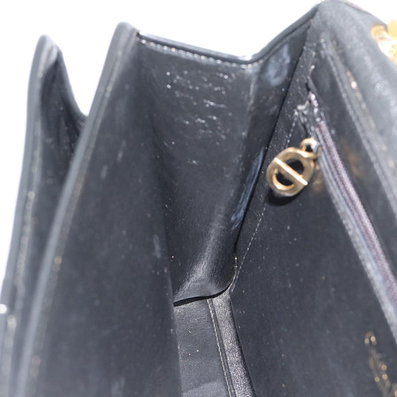 Christian Dior Trotter Canvas Shoulder Bag 2way Navy Gold Auth 195594A
