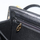 Christian Dior Trotter Canvas Shoulder Bag 2way Navy Gold Auth 195594A-20