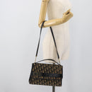 Christian Dior Trotter Canvas Shoulder Bag 2way Navy Gold Auth 195594A-23