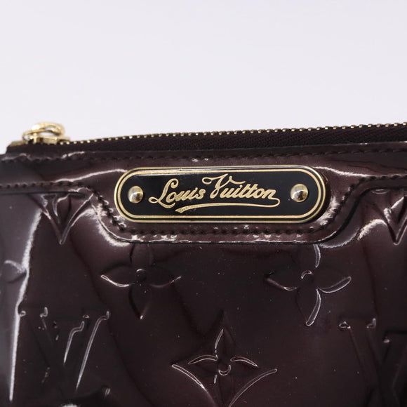 LOUIS VUITTON Monogram Vernis Pochette Cles NM Purse Amarante M93557 Auth 195596