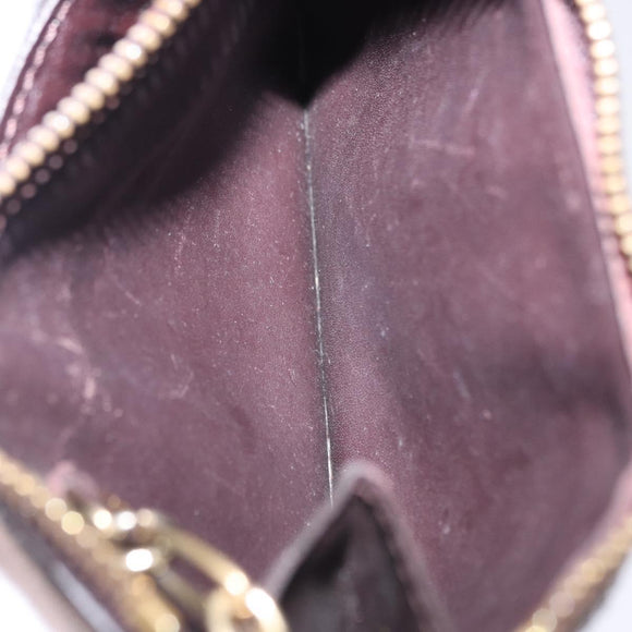 LOUIS VUITTON Monogram Vernis Pochette Cles NM Purse Amarante M93557 Auth 195596
