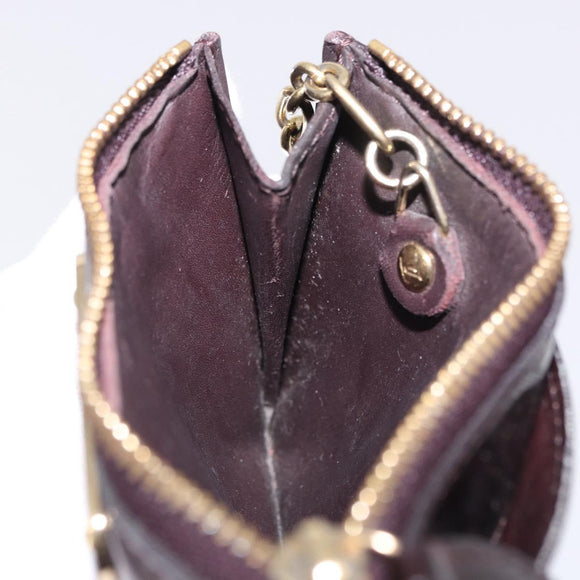 LOUIS VUITTON Monogram Vernis Pochette Cles NM Purse Amarante M93557 Auth 195596