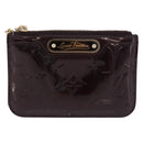 LOUIS VUITTON Monogram Vernis Pochette Cles NM Purse Amarante M93557 Auth 195596-2