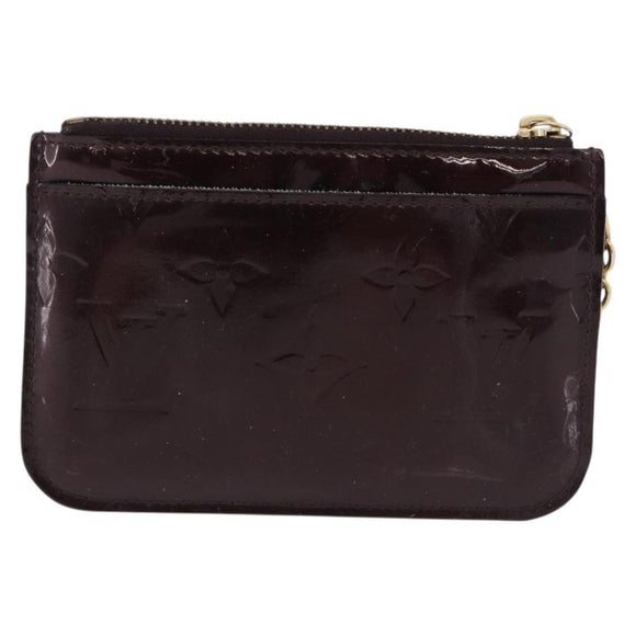 LOUIS VUITTON Monogram Vernis Pochette Cles NM Purse Amarante M93557 Auth 195596