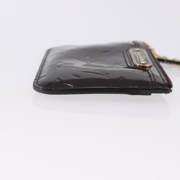 LOUIS VUITTON Monogram Vernis Pochette Cles NM Purse Amarante M93557 Auth 195596