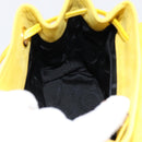 Salvatore Ferragamo Gancini Backpack Suede Yellow Gold Auth 195597A-19