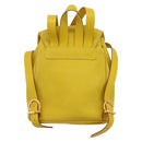 Salvatore Ferragamo Gancini Backpack Suede Yellow Gold Auth 195597A-2