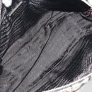 PRADA Boston Bag Tweed Black Silver Auth 195598V-17