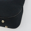 GUCCI GG Canvas Bamboo Shoulder Bag Black Gold 137378 Auth 195600V-9