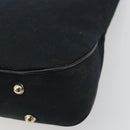 GUCCI GG Canvas Bamboo Shoulder Bag Black Gold 137378 Auth 195600V-15