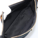 GUCCI GG Canvas Bamboo Shoulder Bag Black Gold 137378 Auth 195600V-10
