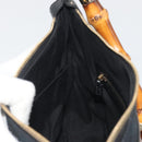 GUCCI GG Canvas Bamboo Shoulder Bag Black Gold 137378 Auth 195600V-20