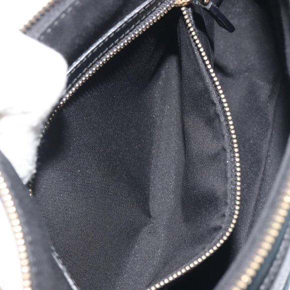 GUCCI GG Canvas Bamboo Shoulder Bag Black Gold 137378 Auth 195600V