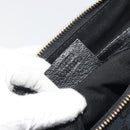 GUCCI GG Canvas Bamboo Shoulder Bag Black Gold 137378 Auth 195600V-11