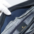 GUCCI GG Supreme Sherry Line Bag PVC Leather Navy Gold 02 14 013 Auth 195601-9