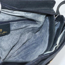 GUCCI GG Supreme Sherry Line Bag PVC Leather Navy Gold 02 14 013 Auth 195601-20