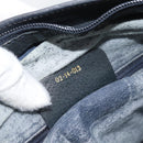 GUCCI GG Supreme Sherry Line Bag PVC Leather Navy Gold 02 14 013 Auth 195601-12
