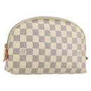 LOUIS VUITTON Damier Azur Pochette Cosmetic GM Pouch N23346 LV Auth 195602-1