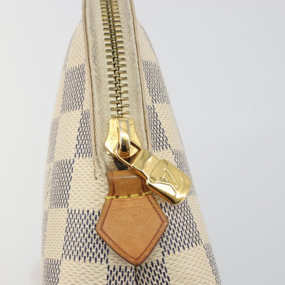 LOUIS VUITTON Damier Azur Pochette Cosmetic GM Pouch N23346 LV Auth 195602