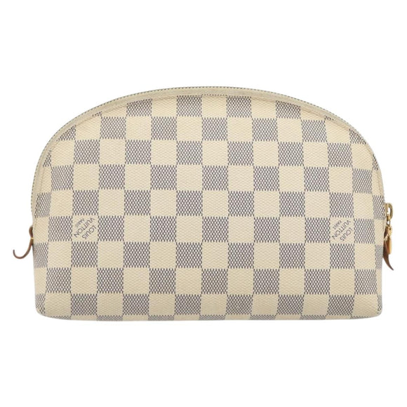 LOUIS VUITTON Damier Azur Pochette Cosmetic GM Pouch N23346 LV Auth 195602