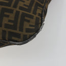 FENDI Zucca Canvas Shoulder Bag Brown Black Auth 195603-15