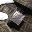 FENDI Zucca Canvas Shoulder Bag Brown Black Auth 195603-18