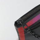 LOUIS VUITTON taiga rainbow Chain Pochette A4 Bag Black M30347 LV Auth 195606A-14